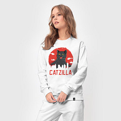 Костюм хлопковый женский Catzilla, цвет: белый — фото 2