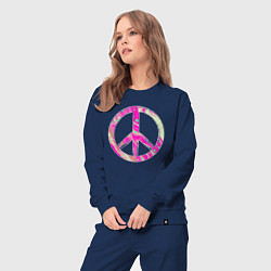 Костюм хлопковый женский Pink peace, цвет: тёмно-синий — фото 2