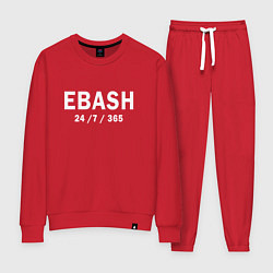Костюм хлопковый женский Ebash 247365, цвет: красный