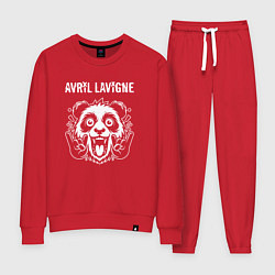 Костюм хлопковый женский Avril Lavigne rock panda, цвет: красный
