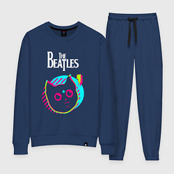 Костюм хлопковый женский The Beatles rock star cat, цвет: тёмно-синий