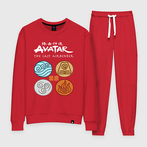 Женский костюм Аватар четыре стихии / Красный – фото 1