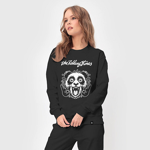 Женский костюм Rolling Stones rock panda / Черный – фото 3