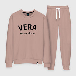 Костюм хлопковый женский Vera never alone - motto, цвет: пыльно-розовый