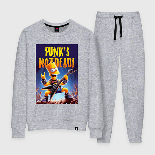 Женский костюм Bart Simpson - punks not dead / Меланж – фото 1