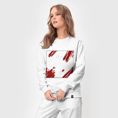 Женский костюм Фрирен с красными пятнами / Белый – фото 3