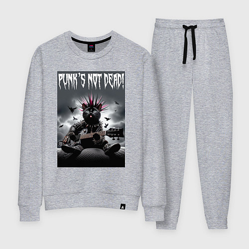 Женский костюм Cool kitten - punks not dead / Меланж – фото 1