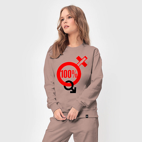 Женский костюм 100 процентная женщина / Пыльно-розовый – фото 3