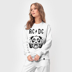 Костюм хлопковый женский AC DC - rock panda, цвет: белый — фото 2