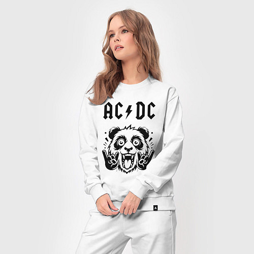 Женский костюм AC DC - rock panda / Белый – фото 3