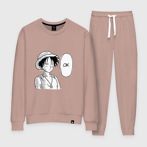 Женский костюм Луффи Д соломенная шляпа / Пыльно-розовый – фото 1