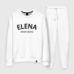 Костюм хлопковый женский Elena never alone - motto, цвет: белый