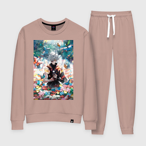 Женский костюм Адский рай Габимару цветы / Пыльно-розовый – фото 1