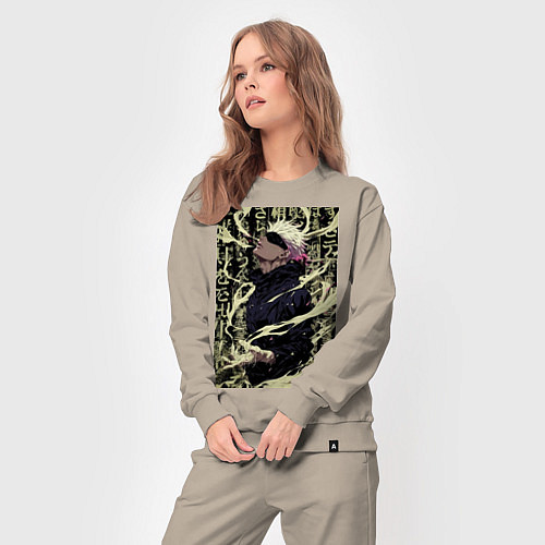 Женский костюм Магическая битва Сатору Годзё / Миндальный – фото 3