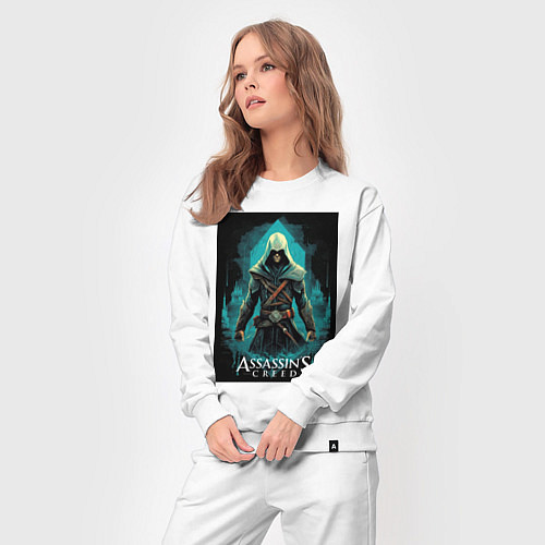 Женский костюм Assassins creed изумрудный туман / Белый – фото 3