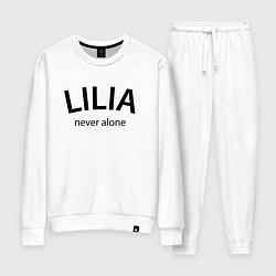 Костюм хлопковый женский Lilia never alone - motto, цвет: белый