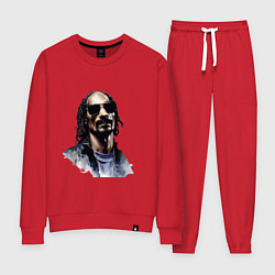 Костюм хлопковый женский Snoop dog, цвет: красный