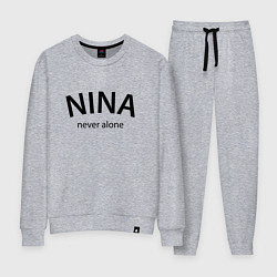 Костюм хлопковый женский Nina never alone - motto, цвет: меланж