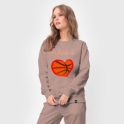 Костюм хлопковый женский Basket love, цвет: пыльно-розовый — фото 2