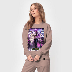 Костюм хлопковый женский League Of Legends Akali Kda, цвет: пыльно-розовый — фото 2