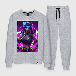 Костюм хлопковый женский League of Legends Akali Kda, цвет: меланж