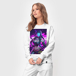 Костюм хлопковый женский League of Legends Akali Kda, цвет: белый — фото 2