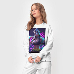 Костюм хлопковый женский League of Legends Akali Kda, цвет: белый — фото 2
