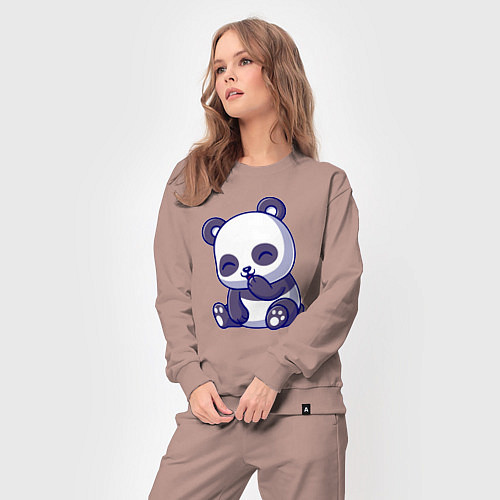 Женский костюм Смеющаяся панда / Пыльно-розовый – фото 3