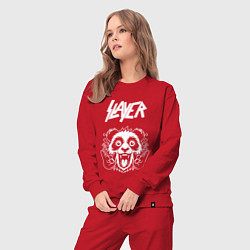 Костюм хлопковый женский Slayer rock panda, цвет: красный — фото 2