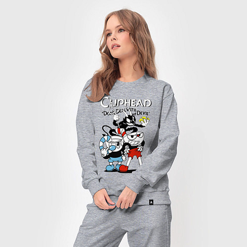 Женский костюм Чашки и дьявол / Меланж – фото 3