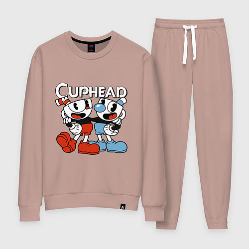 Женский костюм Cuphead and Mugman / Пыльно-розовый – фото 1