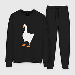 Костюм хлопковый женский Untitled goose game honk, цвет: черный