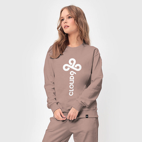 Женский костюм Cloud9 - vertical logo / Пыльно-розовый – фото 3