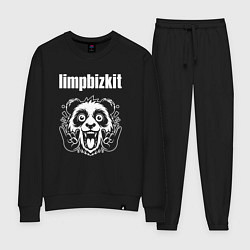 Костюм хлопковый женский Limp Bizkit rock panda, цвет: черный