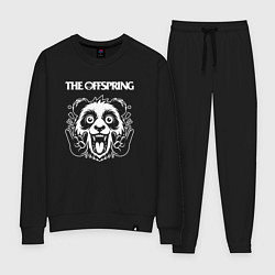 Костюм хлопковый женский The Offspring rock panda, цвет: черный