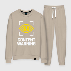 Женский костюм Content Warning logo