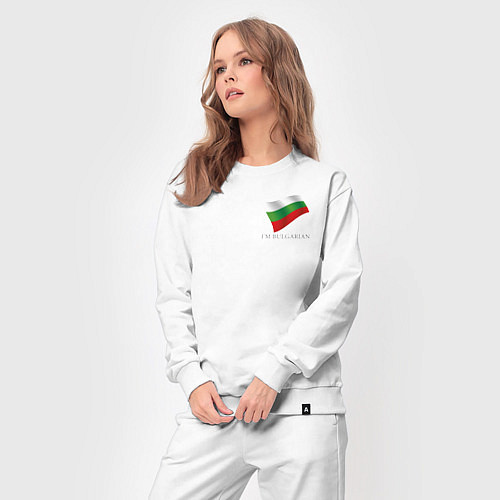Женский костюм Im Bulgarian - motto / Белый – фото 3