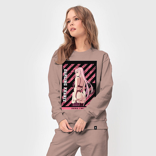 Женский костюм Франкс Зеро Ту / Пыльно-розовый – фото 3