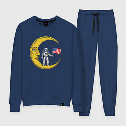 Костюм хлопковый женский USA on the moon, цвет: тёмно-синий