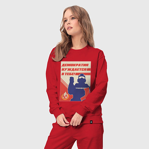 Женский костюм Helldivers 2 - Демократия нуждается в тебе / Красный – фото 3