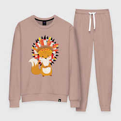 Костюм хлопковый женский Fox indian, цвет: пыльно-розовый