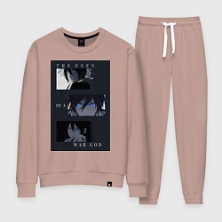 Костюм хлопковый женский Глаза бога войны, цвет: пыльно-розовый