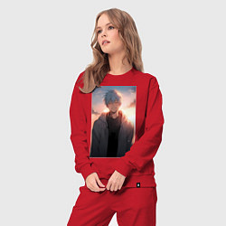 Костюм хлопковый женский Тэцуя Куроко, цвет: красный — фото 2