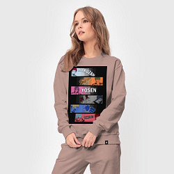 Костюм хлопковый женский Баскетбол Куроко Тэцуя, цвет: пыльно-розовый — фото 2