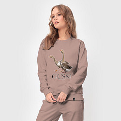 Костюм хлопковый женский Gussi ga-ga-ga, цвет: пыльно-розовый — фото 2