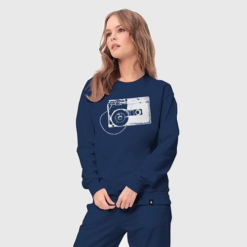 Женский костюм Кассета и плёнка / Тёмно-синий – фото 3