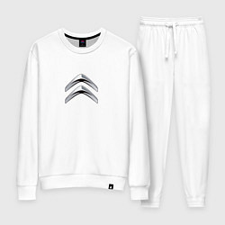 Костюм хлопковый женский Citroen лого авто, цвет: белый