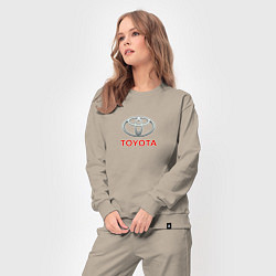 Костюм хлопковый женский Toyota brend auto, цвет: миндальный — фото 2
