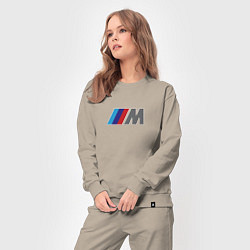 Костюм хлопковый женский BMW logo sport, цвет: миндальный — фото 2