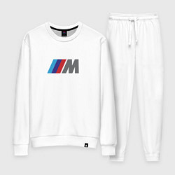 Костюм хлопковый женский BMW logo sport, цвет: белый